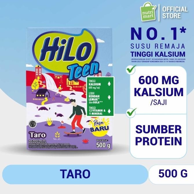 

HiLo Teen Taro 500gr - Susu Tinggi Kalsium