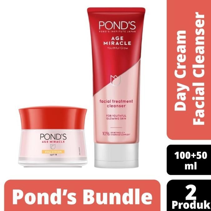 Ponds Age Miracle Day Cream Moisturizer 50g &amp; Age Miracle Foam 100ml