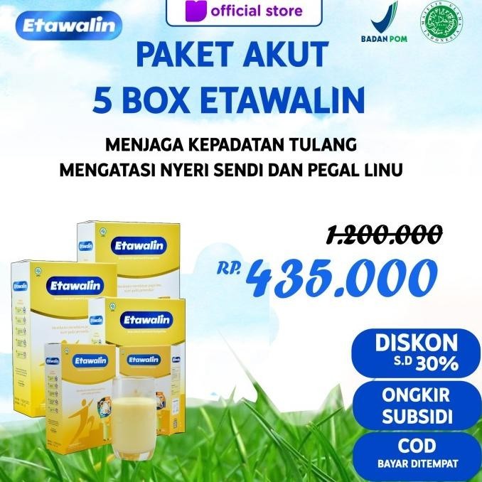 

Paket Etawalin 5 box Susu Etawa Asli Original Halal BPOM