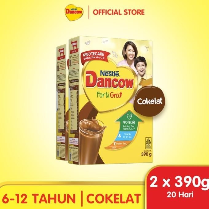 

Nestle DANCOW FortiGro Susu Bubuk Coklat 390g x 2pcs