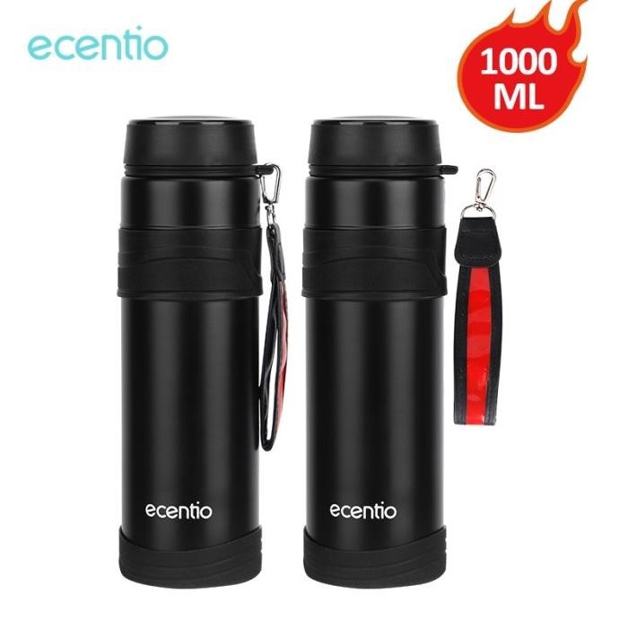 ecentio 1000ml Botol Minum Termos Termos air panas tumbler 304