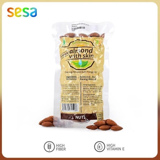 

Trio Natural Kacang Almond Roasted with Skin 225 g
