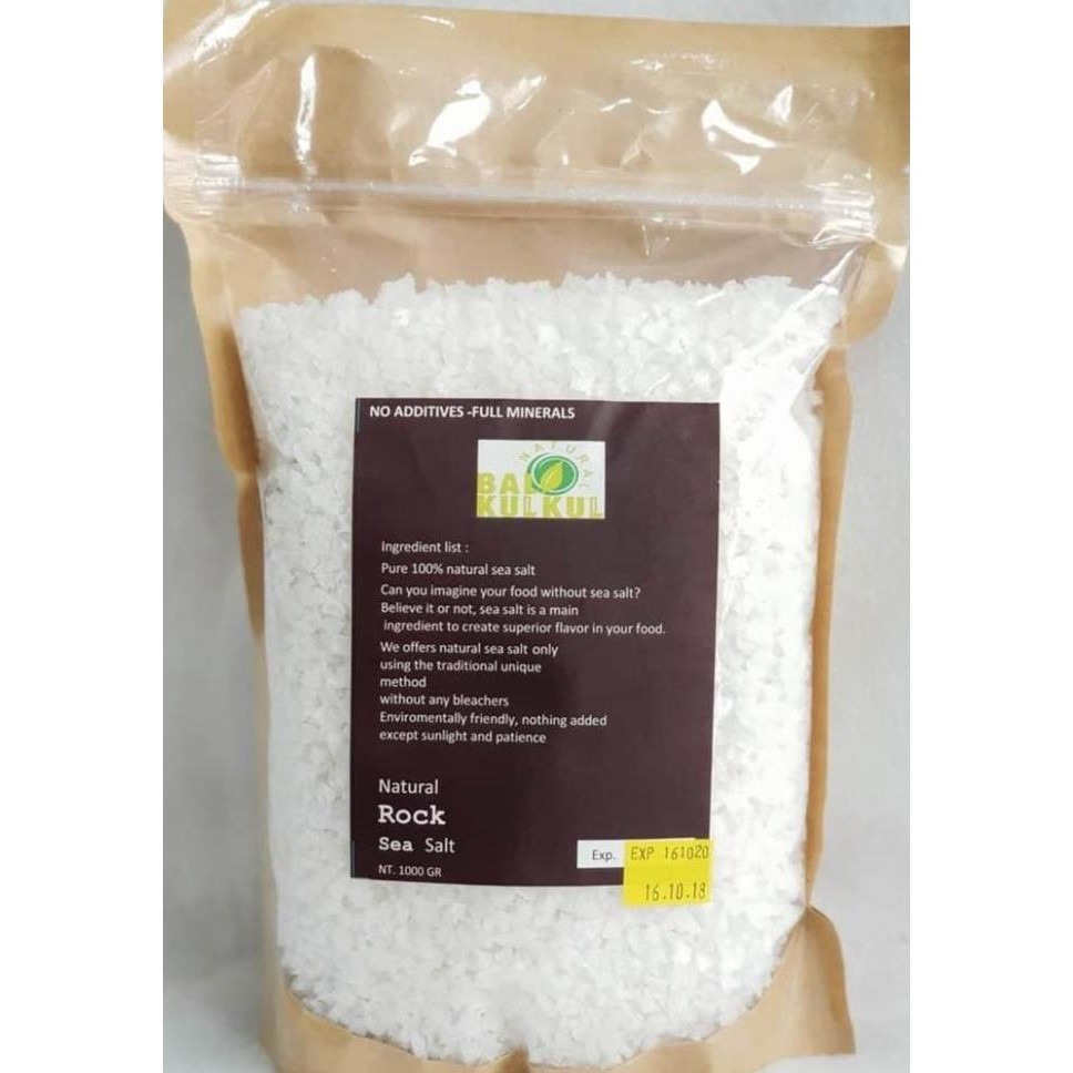 

Natural Rock Sea Salt Garam Laut 1 Kg - Natural Bali Kulkul