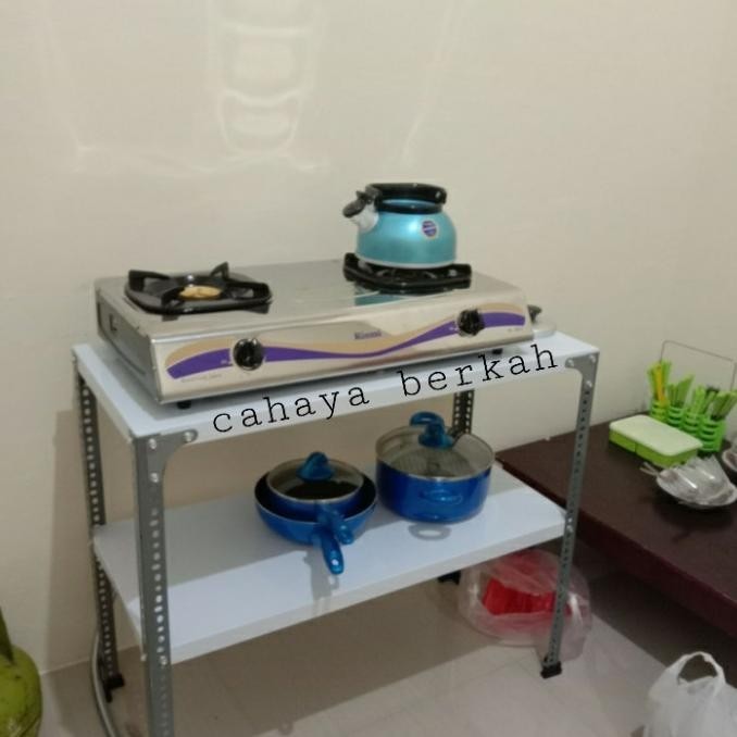 Rak besi meja kompor 2 susun