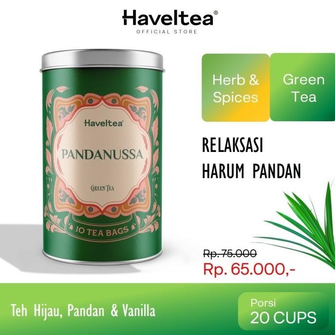 

PANDANUSSA | Big Tin | Haveltea | Teh Hijau Pandan | Teh Premium