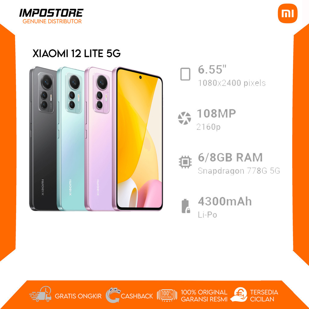 XIAOMI MI 12 LITE - 8/256GB - SNAPDRAGON 778G 5G - REPACK