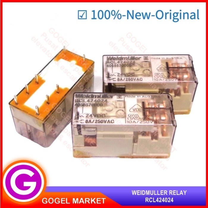 New Weidmuller Relay Rcl424012 Rcl424024 Rcl424730 Dc12V 24V Ac220V Murah