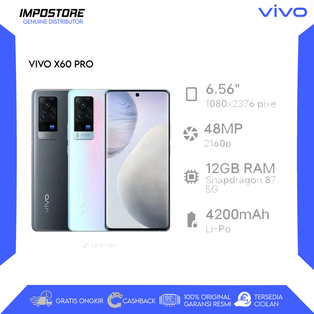 VIVO X60 PRO - 12/256GB - SNAPDRAGON 870 - REPACK