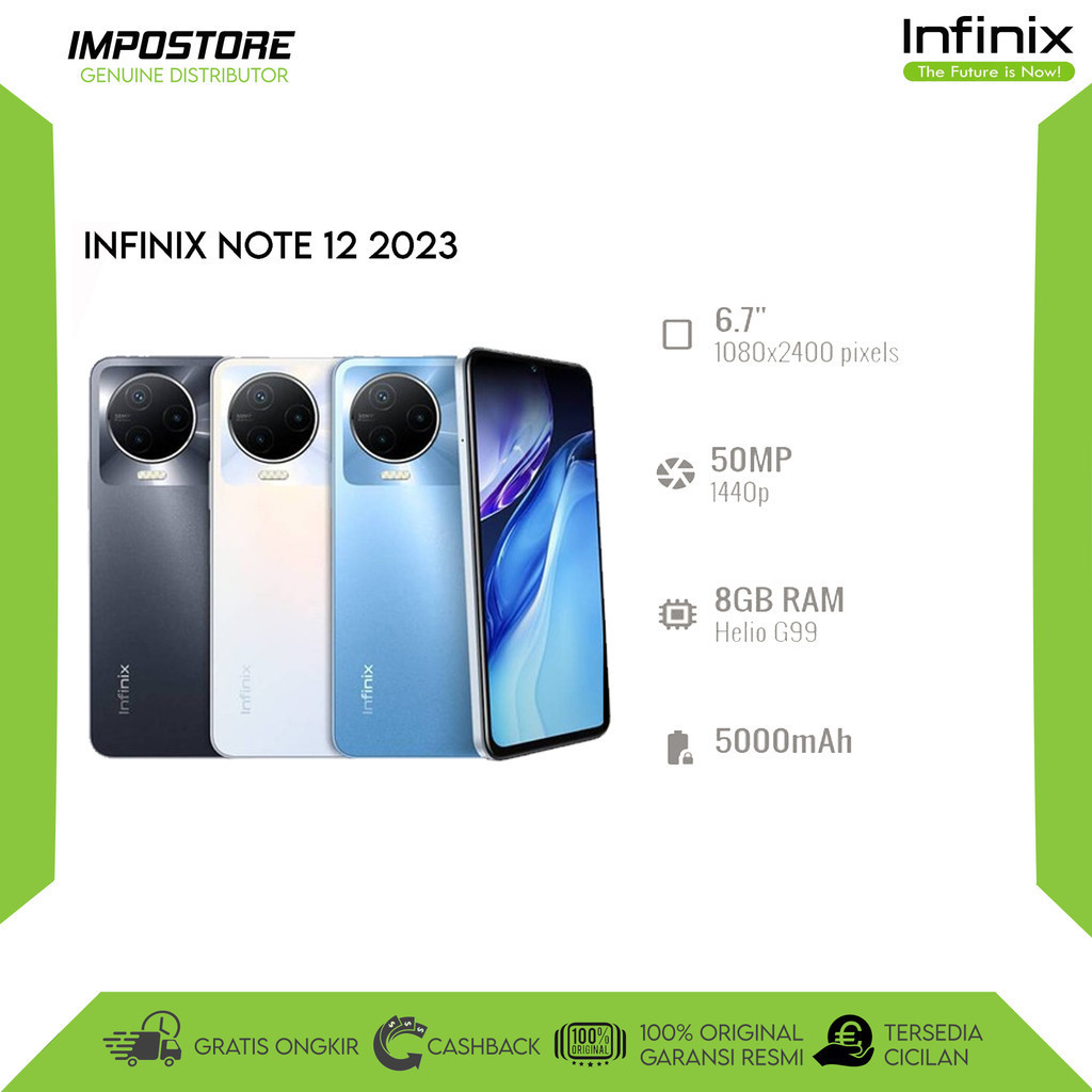 INFINIX NOTE 12 2023 - 8/256 GB - HELIO G99 - REPACK
