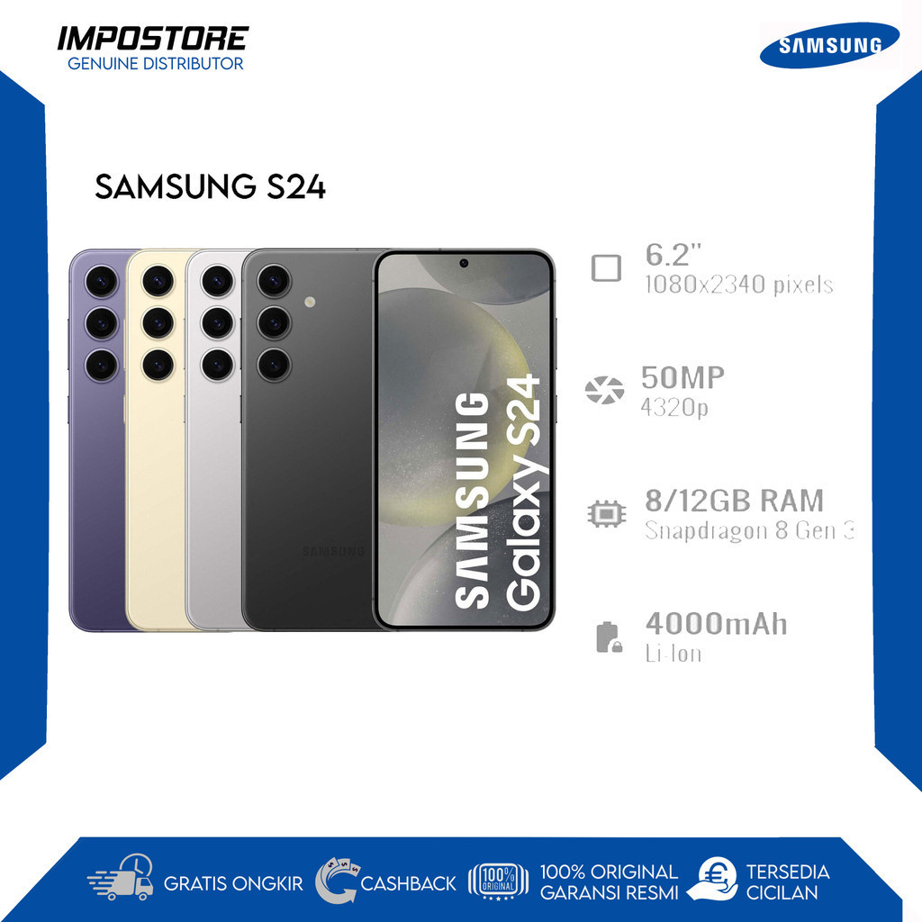 SAMSUNG S24 5G - 8/256 GB - SNAPDRAGON 8 GEN 3