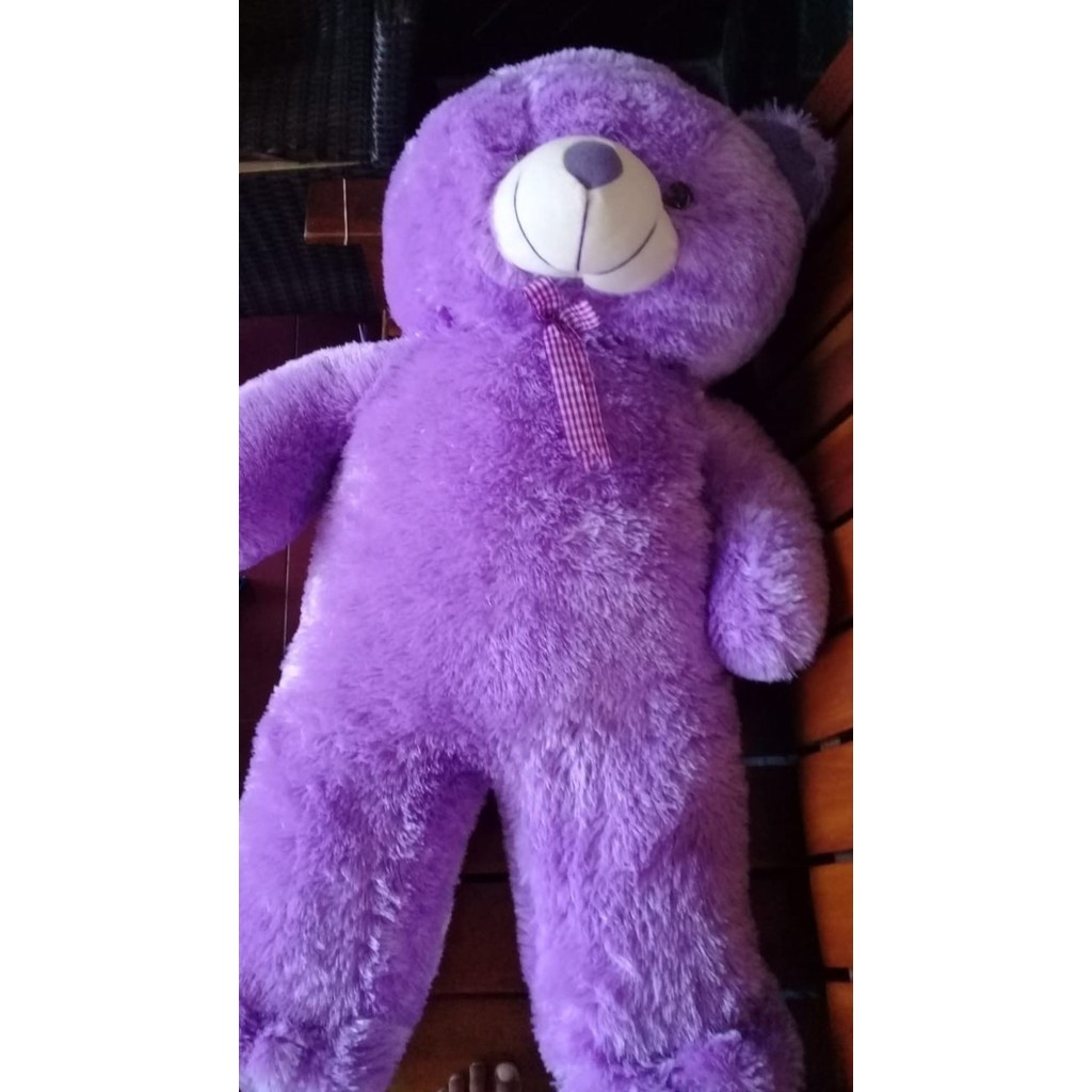 Cod Boneka Beruang Teddy Bear Panda Jumbo 1 Meter Warna Ungu