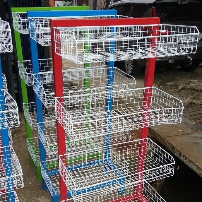 rak jualan warung permen keripik snack rak ciki chiki keranjang
