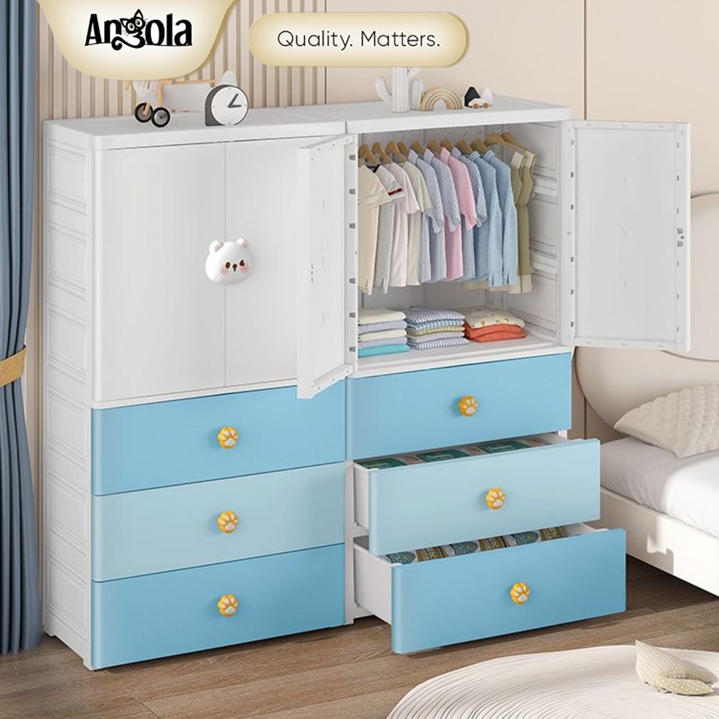 DFG ANGOLA Lemari Plastik Pakaian Kelinci Super Lucu 4&5 Tingkat C80/C96 Laci Susun Storage Cabinet 