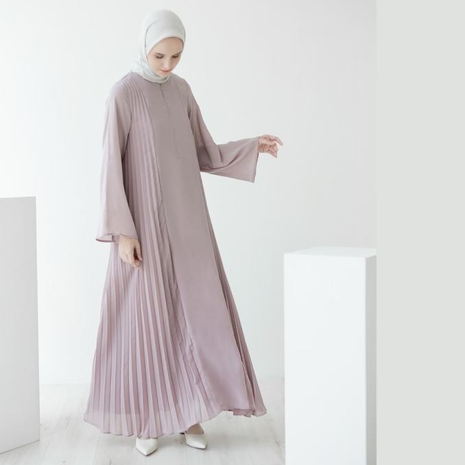 Asvari by Aska Label - Gamis wanita plisket
