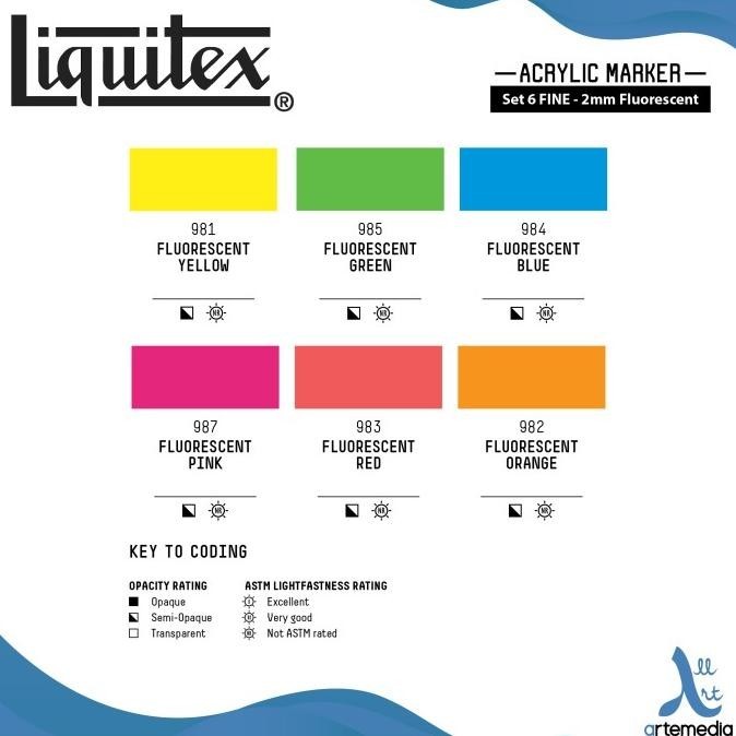 

Cat Akrilik Liquitex Marker Fine 2Mm Set 6 Fluorescent Acrylic Color