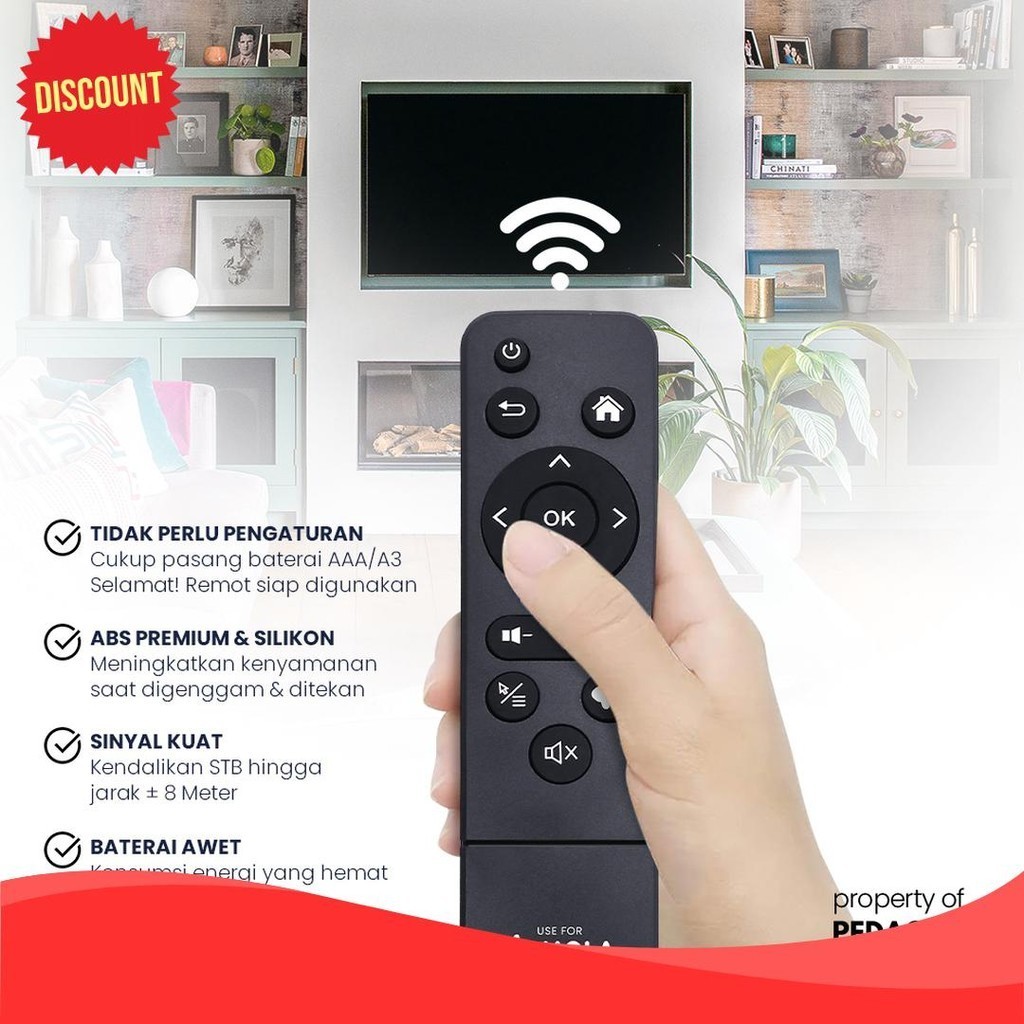 Product Hot Remot Remote Stb Polytron Mola Tv Pdb-M11 / Remote Set Top Box Android Box Mola Pdb-M11-Adl