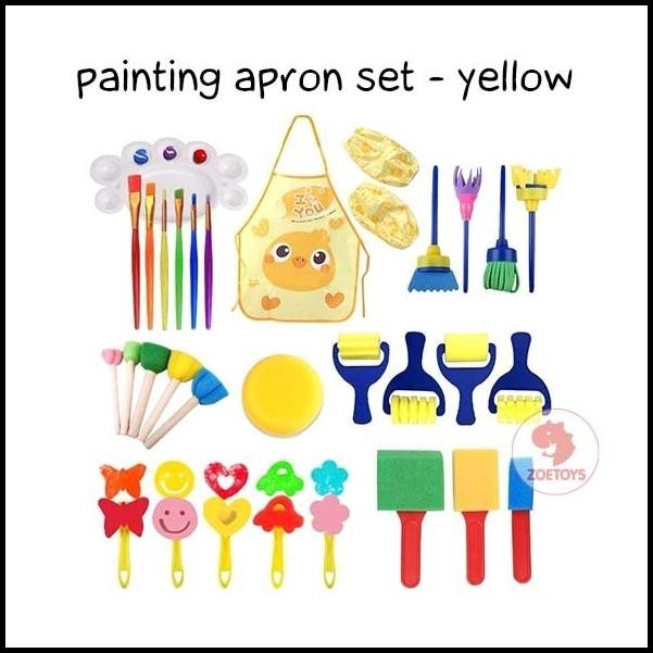 

DISKON SHUKAKU PAINTING APRON SET | KIDS PAINTING KIT PERALATAN MELUKIS ANAK