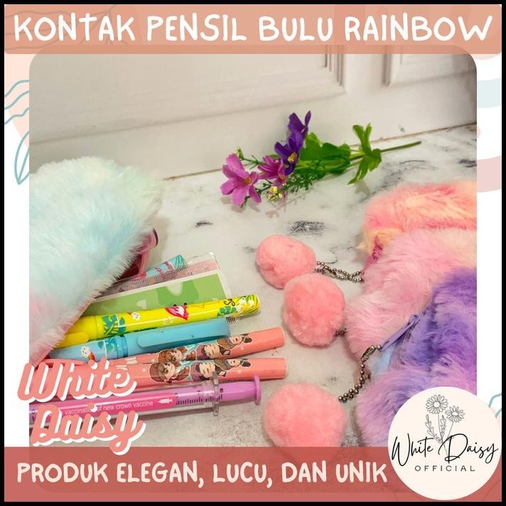 

TERBARU KOTAK PENSIL BULU RAINBOW POUCH PREMIUM TEMPAT PENSIL LUCU PELANGI !!!!!