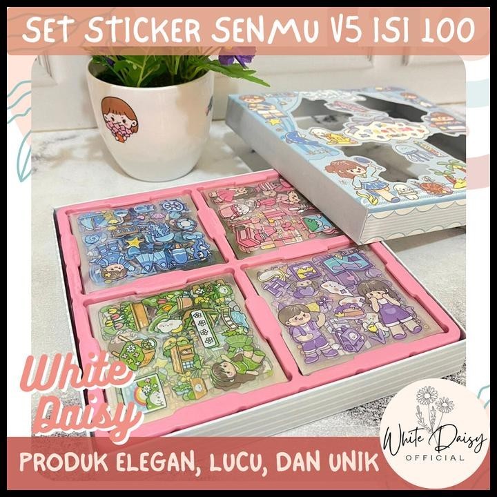 

TERMURAH STICKER SET PREMIUM SENMU V5 TEA TIME ISI 100 PACK MAGIC MOTIF IMUT !!!!!!!