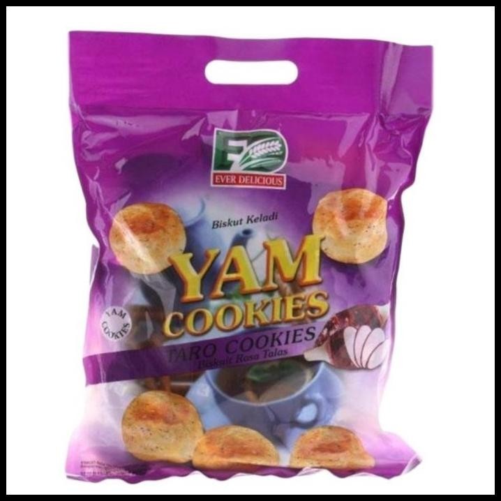 

GRATIS ONGKIR EVER DELICIOUS YAM COOKIES / KUKIS BISKUIT RASA TALAS (35 X 10 GR) !!!!