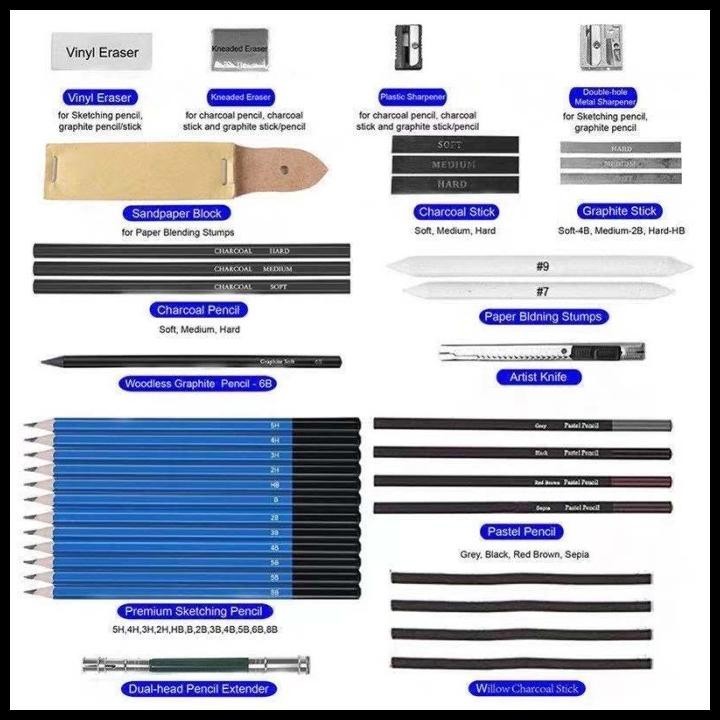 

DISKON SKETCH PENSIL PISAU PENGHAPUS DAN PENSIL GAMBAR UNTUK 33 PCS SET !!!!!