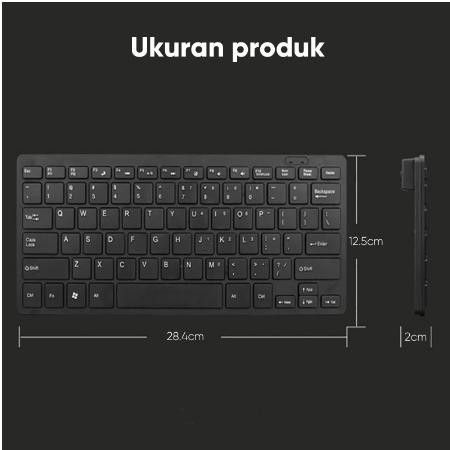Terlaris Keyboard Kabel Gaming Komputer Pc Mini Murah Silent Tipis Mini-Hitam/ Diskom