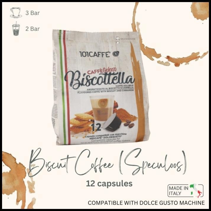 

BEST DEAL DOLCE GUSTO CAPSULES- BISCOTTELLA FLAVOUR COFFEE (12 CAPSULES) !!!!