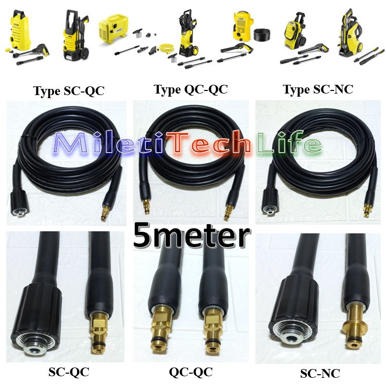[BEST DEAL] Selang Karcher K1 K2 K3 K4 K5 Panjang 5meter High Pressure Hose 5m for Karcher K Series