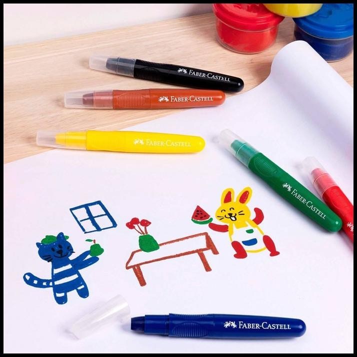 

TERBARU JUMBO CREAMY CRAYON SET 6 FABER CASTELL KRAYON WARNA ANAK !!