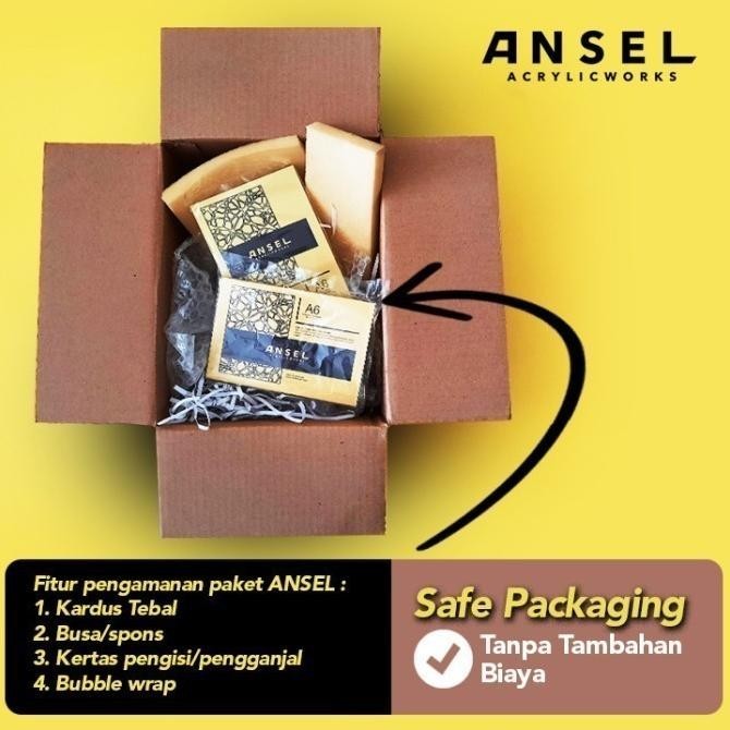 

ANSEL Tempat Brosur Akrilik 3 Tingkat - A5 V - Display Tipe E 3 Susun BS01