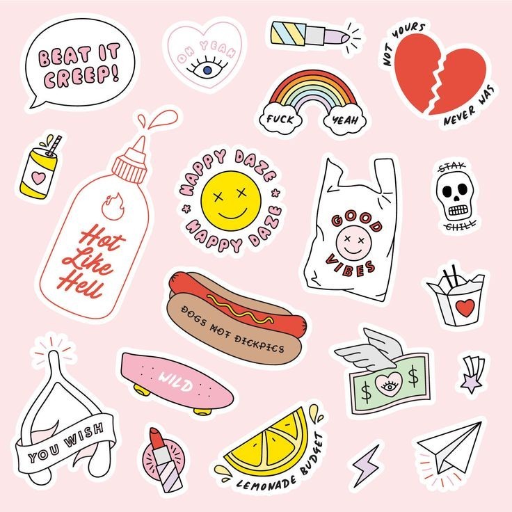 

Stiker Aesthetic Collection | Stiker scrapbook HP laptop vinyl