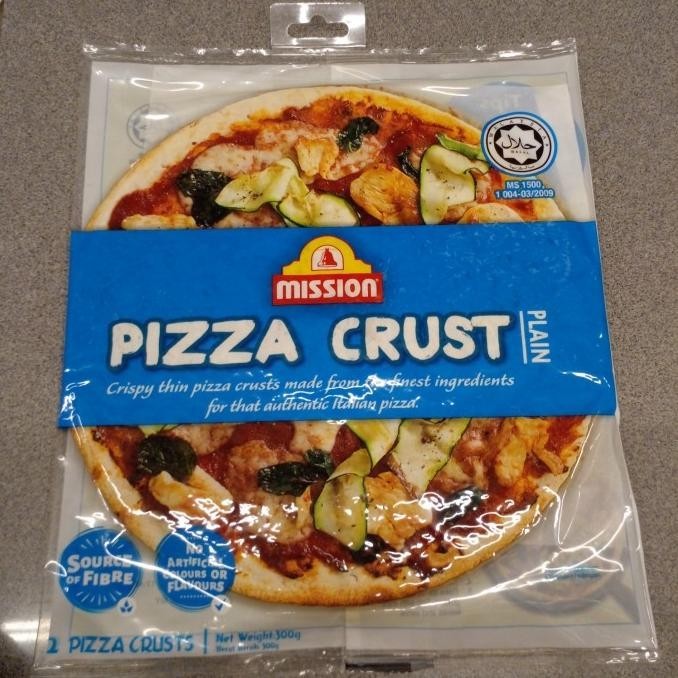 

kulit pizza mission pizza crust plain 300 gram / kulit pizza