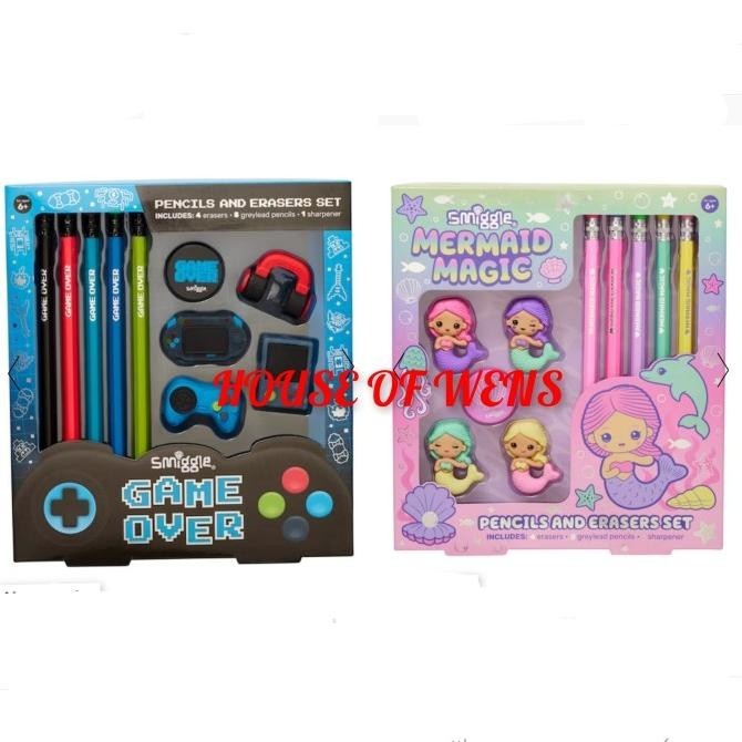 

Best Seller Smiggle Ride Pencil And Eraser Gift Box Set - Pensil Dan Penghapus Set Terbaik