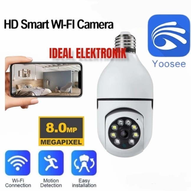 Ip Kamera Cctv Bolam 360 Panoramic Bentuk Lampu Aplikasi Yoosee