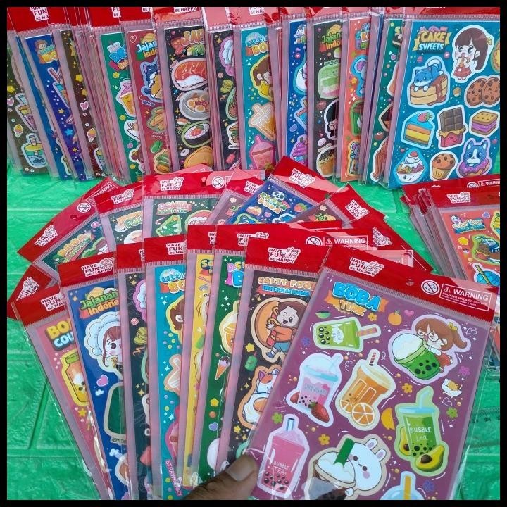 

BEST DEAL 10 SACHET MAINAN STICKER TIMBUL BUSA DG BOBA DLL STIKER ANIMASI FOAM !!!!