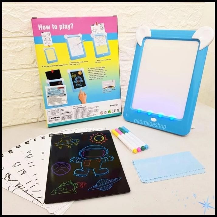 

GRATIS ONGKIR MAGIC BOARD LED DRAWING PAD CREATE ART MAINAN PAPAN TULIS BELAJAR ANAK !!