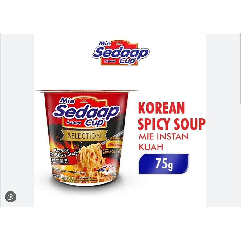 

Mie Sedaap Cup Korean Spicy Soup Original