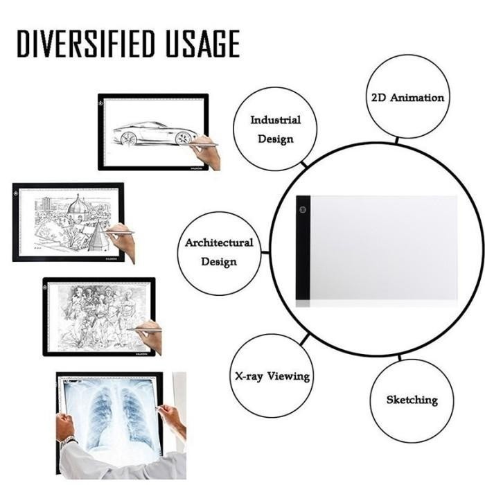 

A4 Led Drawing Tracing Board Cahaya Dapat Diatur Copy Board Ultra Slim
