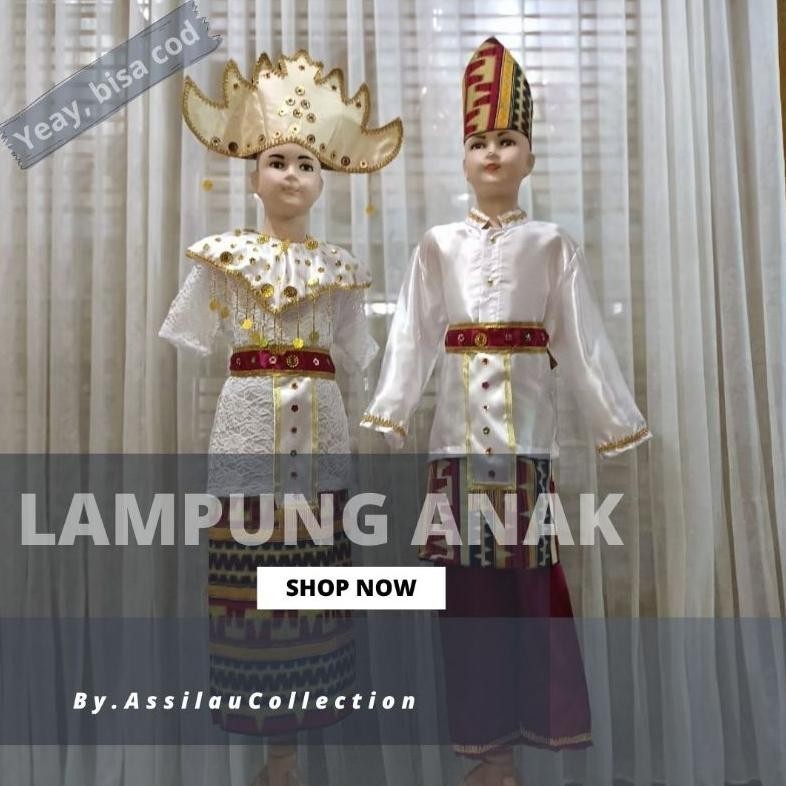 Baju Adat Lampung Anak satuan (Laki/Cewek)