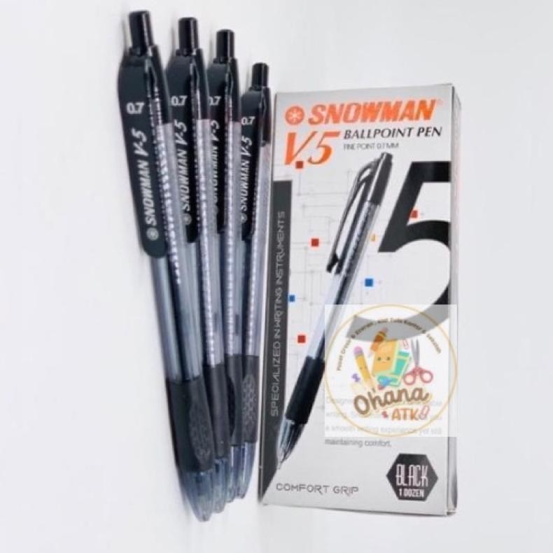 

TGC-1924 (1pack) Pulpen Snowman V5 0.7mm Ballpoint Pen Murah