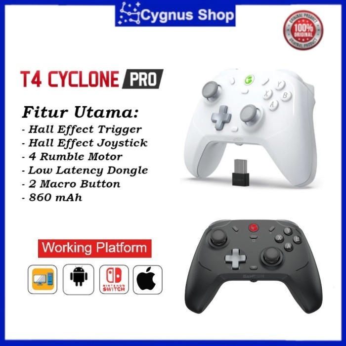 GAMESIR T4 CYCLONE PRO WIRELESS HALL EFFECT STICK CONTROLLER GAMEPAD