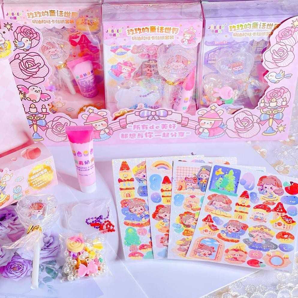 

DWL-49 GINGERINFANT 1 set Diy gantungan kunci aklirik aesthetic mainan sticker anak super lucu Terlaris