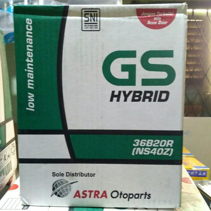 Aki Mobil / Battery GS ASTRA Type GS HYBRID 36B20R / NS40Z 12V 35AH