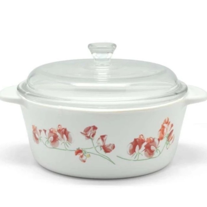 Panci Masak Pot Kaca Luminarc Vitro Casserole White Glass 3 Liter