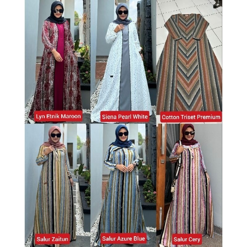 OPe (Ready Stok) Saulin Store Terbaru / Dress Saulin Terbaru / Abaya Saulin / Silk Saulin / Gamis