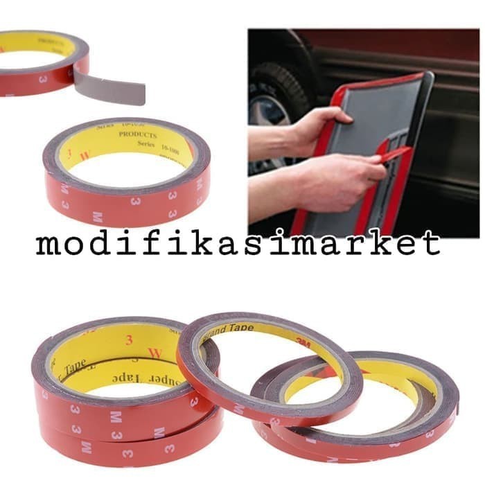 

TERLARIS Double tape busa perekat 3M foam merah 2cm x 3m