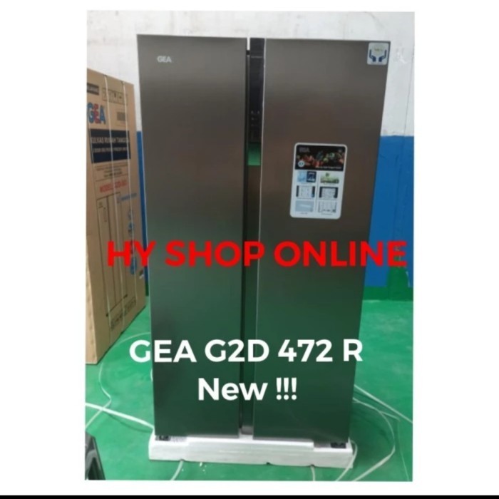 Terhemat Gea G2D-472 Kulkas Gea 2 Pintu Inverter New