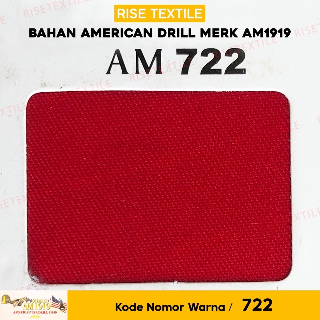Bahan American Drill AM1919 Kain Bahan Celana Kain Kemeja Kain Seragam Kain Topi Warna Merah Nomor 7