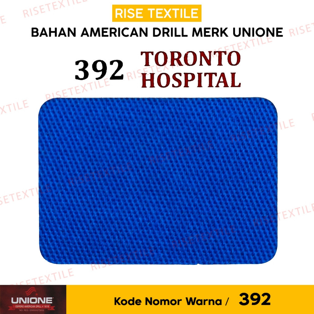 Bahan American Drill UNIONE Kain Rollan Bahan Seragam Kain Celana Kain Kemeja Warna Biru Benhur Nomo