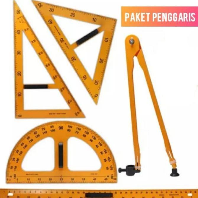 

Paket Penggaris Jangka Busur Segitiga Lurus Besar untuk Papan Tulis
